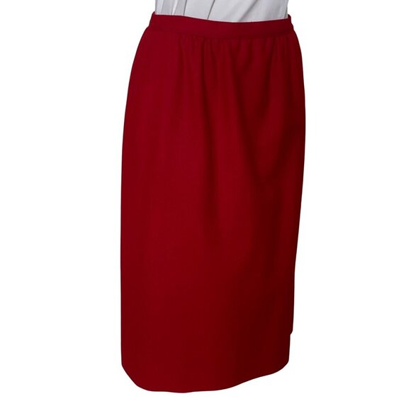 Pendleton Vintage Red Pencil Skirt, 100% Virgin Wool Lined Women’s Size 10 - Picture 3 of 10